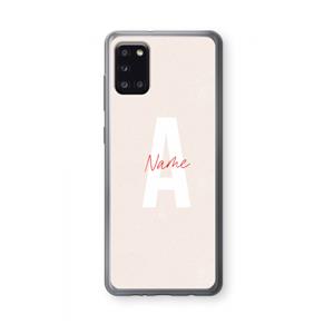 CaseCompany Strawberry Milkshake: Samsung Galaxy A31 Transparant Hoesje