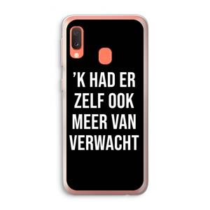 CaseCompany Meer verwacht - Zwart: Samsung Galaxy A20e Transparant Hoesje