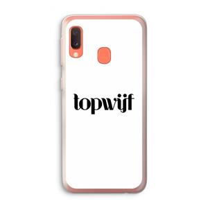 CaseCompany Topwijf Wit: Samsung Galaxy A20e Transparant Hoesje