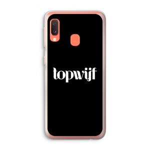 CaseCompany Topwijf Zwart: Samsung Galaxy A20e Transparant Hoesje
