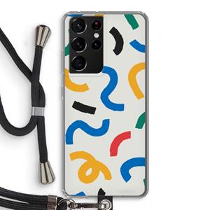 CaseCompany Illustratieve pop 2: Samsung Galaxy S21 Ultra Transparant Hoesje met koord