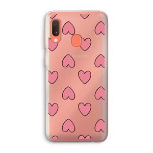 CaseCompany Ondersteboven verliefd: Samsung Galaxy A20e Transparant Hoesje