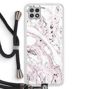 CaseCompany Mengelmoes: Samsung Galaxy A22 4G Transparant Hoesje met koord