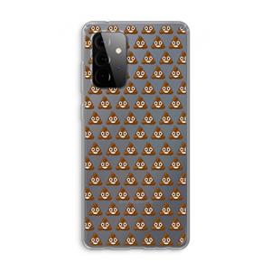 CaseCompany Poop emoji: Samsung Galaxy A72 Transparant Hoesje