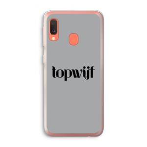 CaseCompany Topwijf Grijs Zwart: Samsung Galaxy A20e Transparant Hoesje