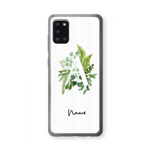 CaseCompany Green Brush: Samsung Galaxy A31 Transparant Hoesje