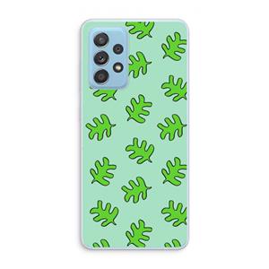 CaseCompany Groene blaadjes: Samsung Galaxy A73 Transparant Hoesje
