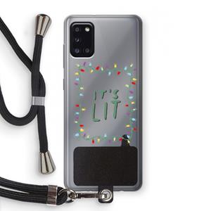 CaseCompany It's Lit: Samsung Galaxy A31 Transparant Hoesje met koord