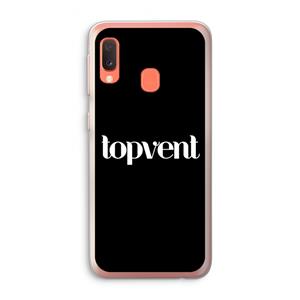 CaseCompany Topvent Zwart: Samsung Galaxy A20e Transparant Hoesje