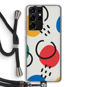 CaseCompany Illustratieve pop 3: Samsung Galaxy S21 Ultra Transparant Hoesje met koord