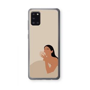 CaseCompany Fresh coffee: Samsung Galaxy A31 Transparant Hoesje