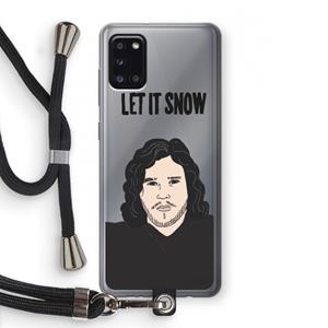 CaseCompany Let It Snow: Samsung Galaxy A31 Transparant Hoesje met koord