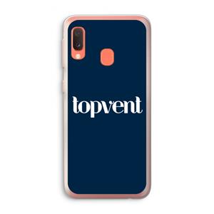 CaseCompany Topvent Navy: Samsung Galaxy A20e Transparant Hoesje