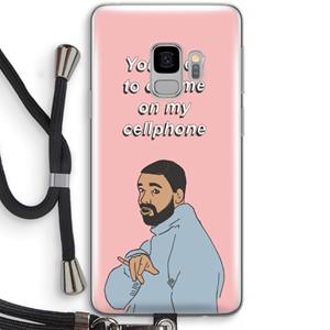 CaseCompany Hotline bling: Samsung Galaxy S9 Transparant Hoesje met koord