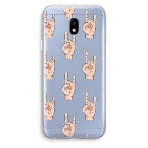 CaseCompany Rock: Samsung Galaxy J3 (2017) Transparant Hoesje