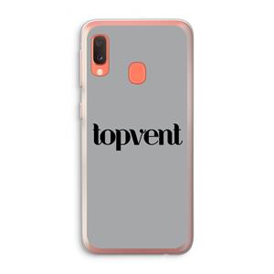 CaseCompany Topvent Grijs Zwart: Samsung Galaxy A20e Transparant Hoesje