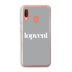 CaseCompany Topvent Grijs Wit: Samsung Galaxy A20e Transparant Hoesje