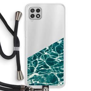 CaseCompany Weerkaatsing water: Samsung Galaxy A22 4G Transparant Hoesje met koord