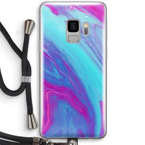 CaseCompany Zweverige regenboog: Samsung Galaxy S9 Transparant Hoesje met koord