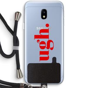 CaseCompany Ugh: Samsung Galaxy J3 (2017) Transparant Hoesje met koord