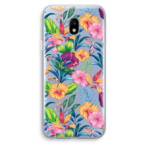 CaseCompany Tropisch 2: Samsung Galaxy J3 (2017) Transparant Hoesje