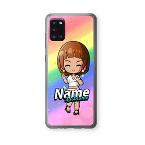 CaseCompany Chibi Maker vrouw: Samsung Galaxy A31 Transparant Hoesje