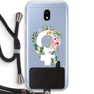 CaseCompany Venus: Samsung Galaxy J3 (2017) Transparant Hoesje met koord