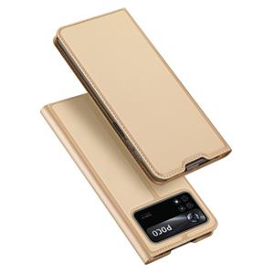 Slim bookcase hoes - Xiaomi Poco X4 Pro 5G - Goud