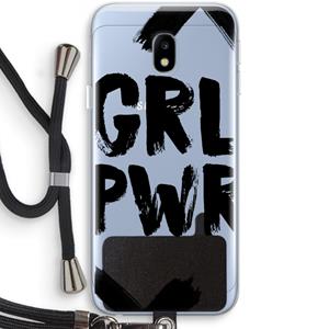 CaseCompany Girl Power #2: Samsung Galaxy J3 (2017) Transparant Hoesje met koord