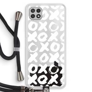 CaseCompany XOXO: Samsung Galaxy A22 4G Transparant Hoesje met koord