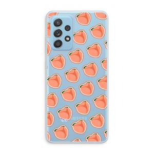 CaseCompany Just peachy: Samsung Galaxy A73 Transparant Hoesje