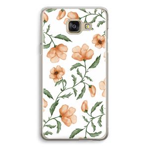 CaseCompany Peachy flowers: Samsung Galaxy A5 (2016) Transparant Hoesje