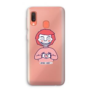 CaseCompany Hartje: Samsung Galaxy A20e Transparant Hoesje