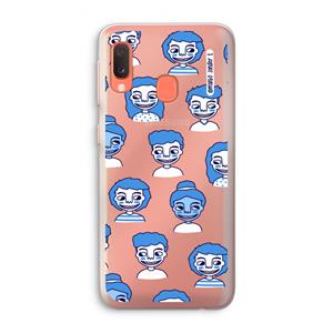 CaseCompany Gezichtjes: Samsung Galaxy A20e Transparant Hoesje