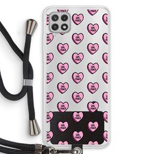 CaseCompany GIRL POWER: Samsung Galaxy A22 4G Transparant Hoesje met koord