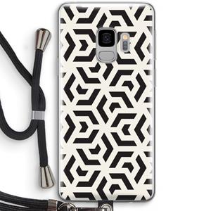 CaseCompany Crazy pattern: Samsung Galaxy S9 Transparant Hoesje met koord