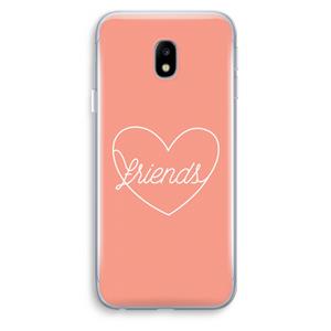 CaseCompany Friends heart: Samsung Galaxy J3 (2017) Transparant Hoesje