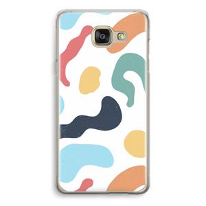 CaseCompany Memphis Shapes Blue: Samsung Galaxy A5 (2016) Transparant Hoesje