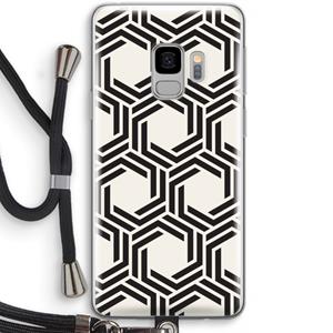 CaseCompany Geometrisch patroon: Samsung Galaxy S9 Transparant Hoesje met koord