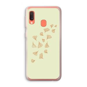 CaseCompany Falling Leaves: Samsung Galaxy A20e Transparant Hoesje