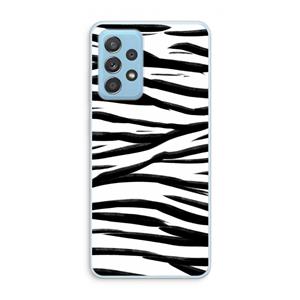 CaseCompany Zebra pattern: Samsung Galaxy A73 Transparant Hoesje