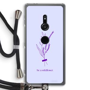 CaseCompany Be a wildflower: Sony Xperia XZ2 Transparant Hoesje met koord