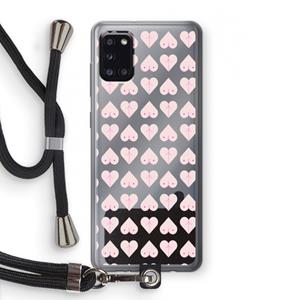 CaseCompany Ass 'n Titties: Samsung Galaxy A31 Transparant Hoesje met koord