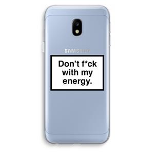 CaseCompany My energy: Samsung Galaxy J3 (2017) Transparant Hoesje