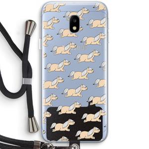 CaseCompany Ponys: Samsung Galaxy J3 (2017) Transparant Hoesje met koord