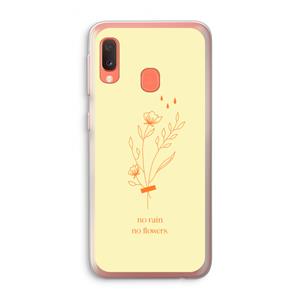 CaseCompany No rain no flowers: Samsung Galaxy A20e Transparant Hoesje