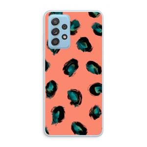 CaseCompany Pink Cheetah: Samsung Galaxy A73 Transparant Hoesje