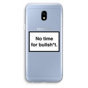 CaseCompany No time: Samsung Galaxy J3 (2017) Transparant Hoesje