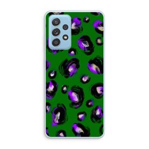 CaseCompany Green Cheetah: Samsung Galaxy A73 Transparant Hoesje