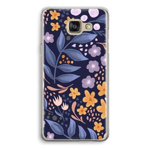CaseCompany Flowers with blue leaves: Samsung Galaxy A5 (2016) Transparant Hoesje
